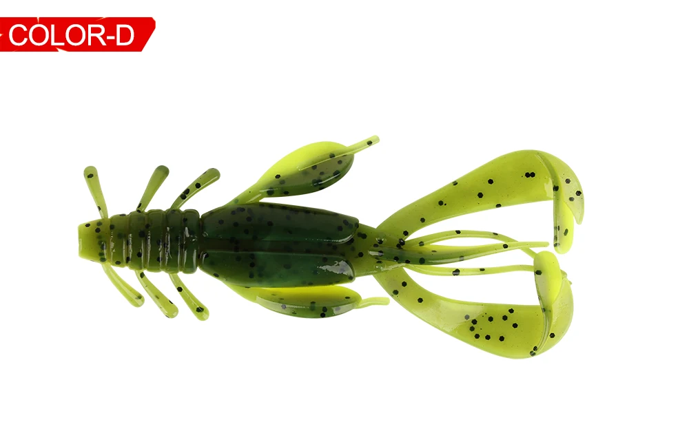 RoseWood 10.3cm 10.4g Soft Fishing Bait Crawfish Lures, Soft Plastic Fishing Lures For Fish Trout Walleye Paddle (1Pack5Pcs)  (6)