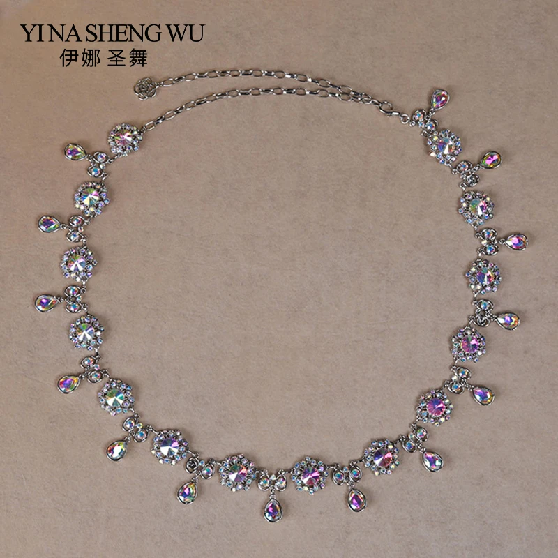 

Belly Dance Waist Chain Belly Dance Belt Rhinestones Ornament Oriental Dancing Waist Chain Metal Rhinestone Waist Chain