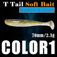 12шт/лот червь приманки Т хвост 70 мм 2.3 г Силиконовой приманки T хвост рыболовные воблеры рыболовные приманки бас рыбалка искусственные приманки рыбалка