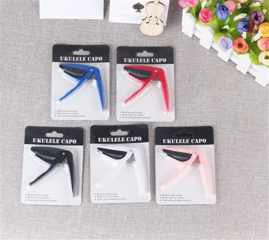 Plastic Durable Ukulele Tune Quick Change Capo 5 Colors ABS Key Clamp For Ukulele Accessories (1)