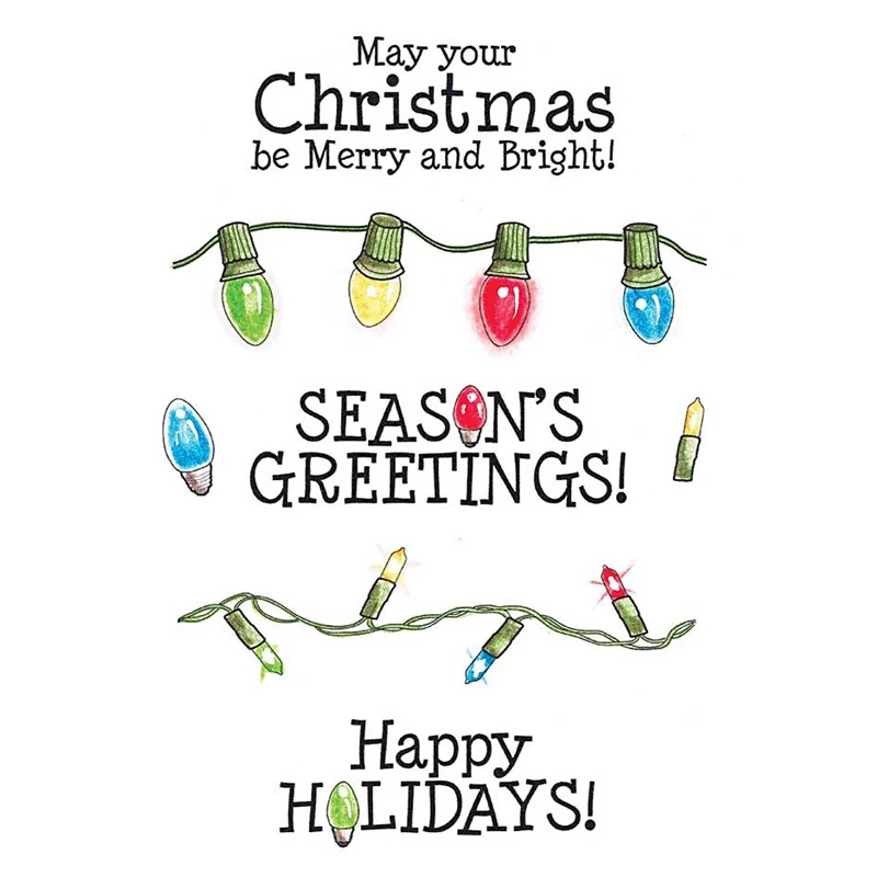 

Christmas String Lights Clear Silicone Stamp for Scrapbooking DIY Photo Album Decorative Card Making 4x6 inch New 2019