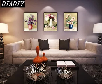 

3pcs Diamond Painting rose Cross Stitch Pattern Mosaic Resin Rhinestones Home Decor Diy 5d Modular Diamond Embroidery Flowers