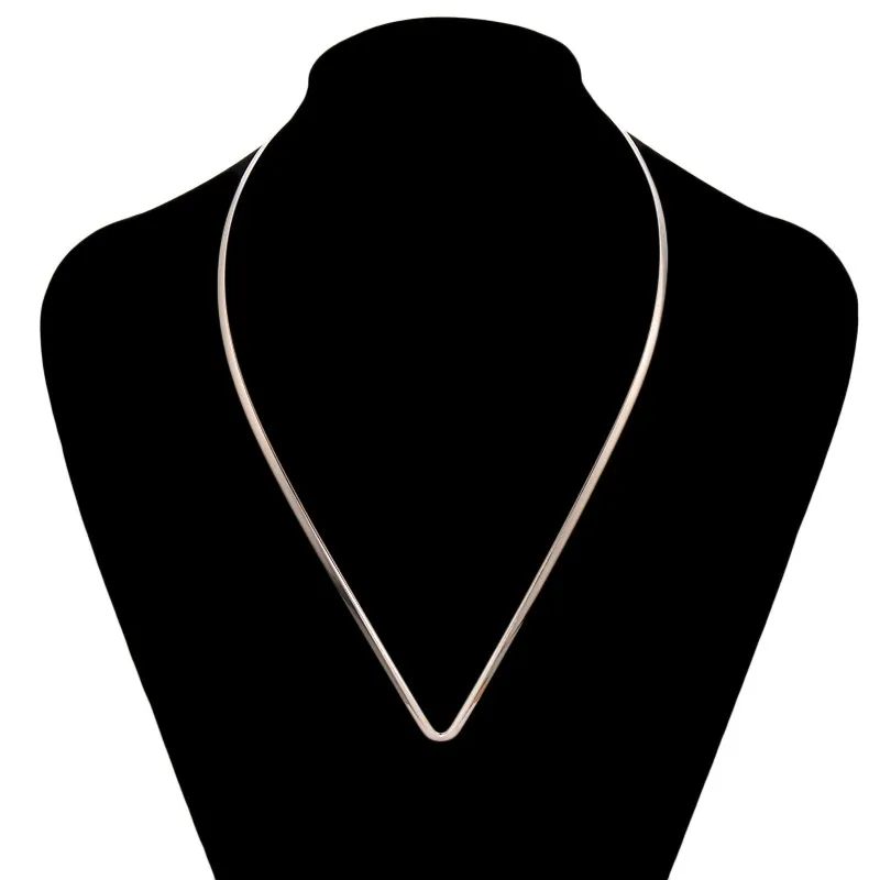 BAOYAN, v-образная форма, колье-чокер, золотое, серебряное покрытие, ожерелье из нержавеющей стали, винтажные колье для женщин