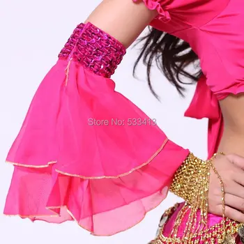 

Costumes belly dance quality double layer chiffon sleeve dance oversleeps