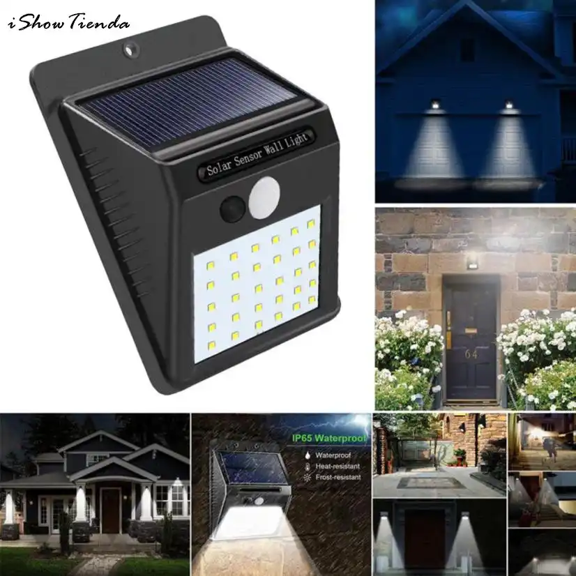 2pcs 30led Solar Powered Wall Light Motion Sensor Outdoor Garden