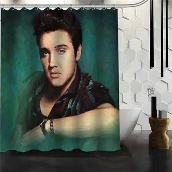 

Classical Latest Elvis Presley Shower Curtain Pattern Personalized Custom Bath Curtain Fabric Polyester beautiful H0308@72