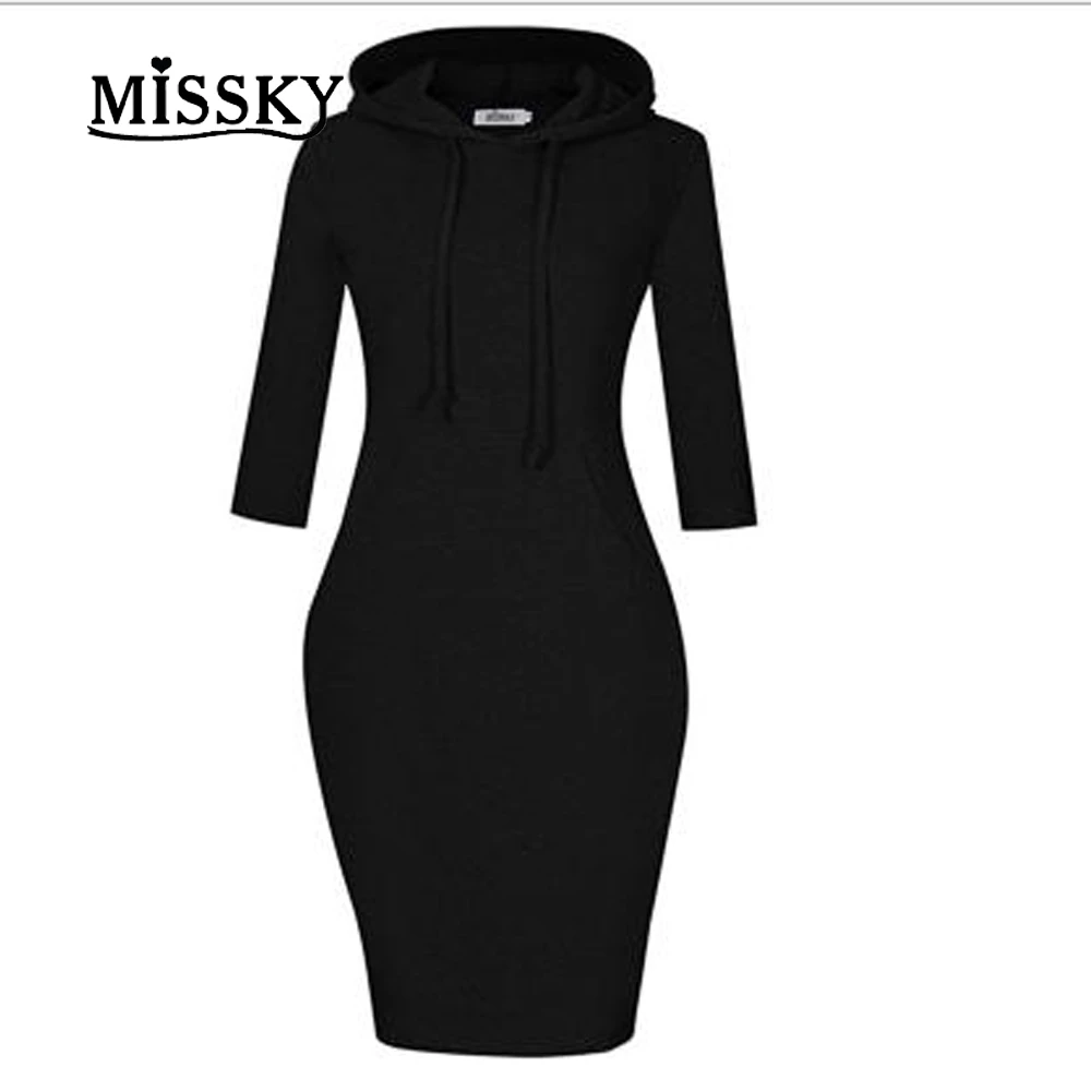 hoodie dress knee length