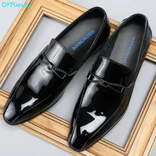 Luxury Men Dress Shoes Genuine Leather Slip-on Shoes Fashion Patent Leather Loafers Italian Men Prom And Wedding Shoes Luxury Men Dress Shoes Genuine Leather Slip-on Shoes Fashion Patent Leather Loafers Italian Men Prom And Wedding Shoes