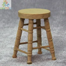 Табурет деревянный кукольный домик миниатюрная мебель дерево 1 шт. BC05 Brinquedos