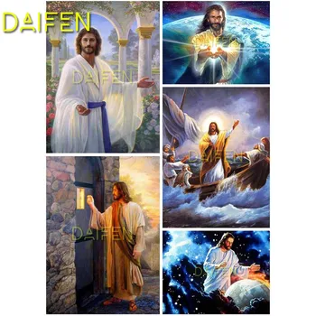 

Full Square Diamond painting Jesus religion love peace god Round Diamond embroidery Cross stitch DIY 3D Diamond mosaic Jesus
