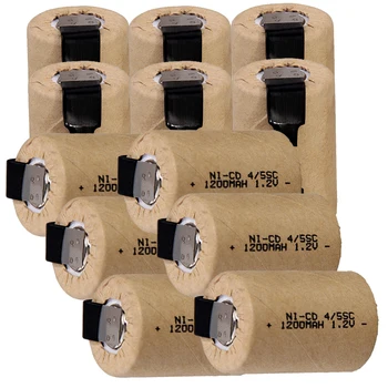 

real capacity 12 pcs 4/5 SC battery 1.2V NICD 1200mah 4/5 SUBC batteries for electric drills power tool fast ship to ALL EUROPE