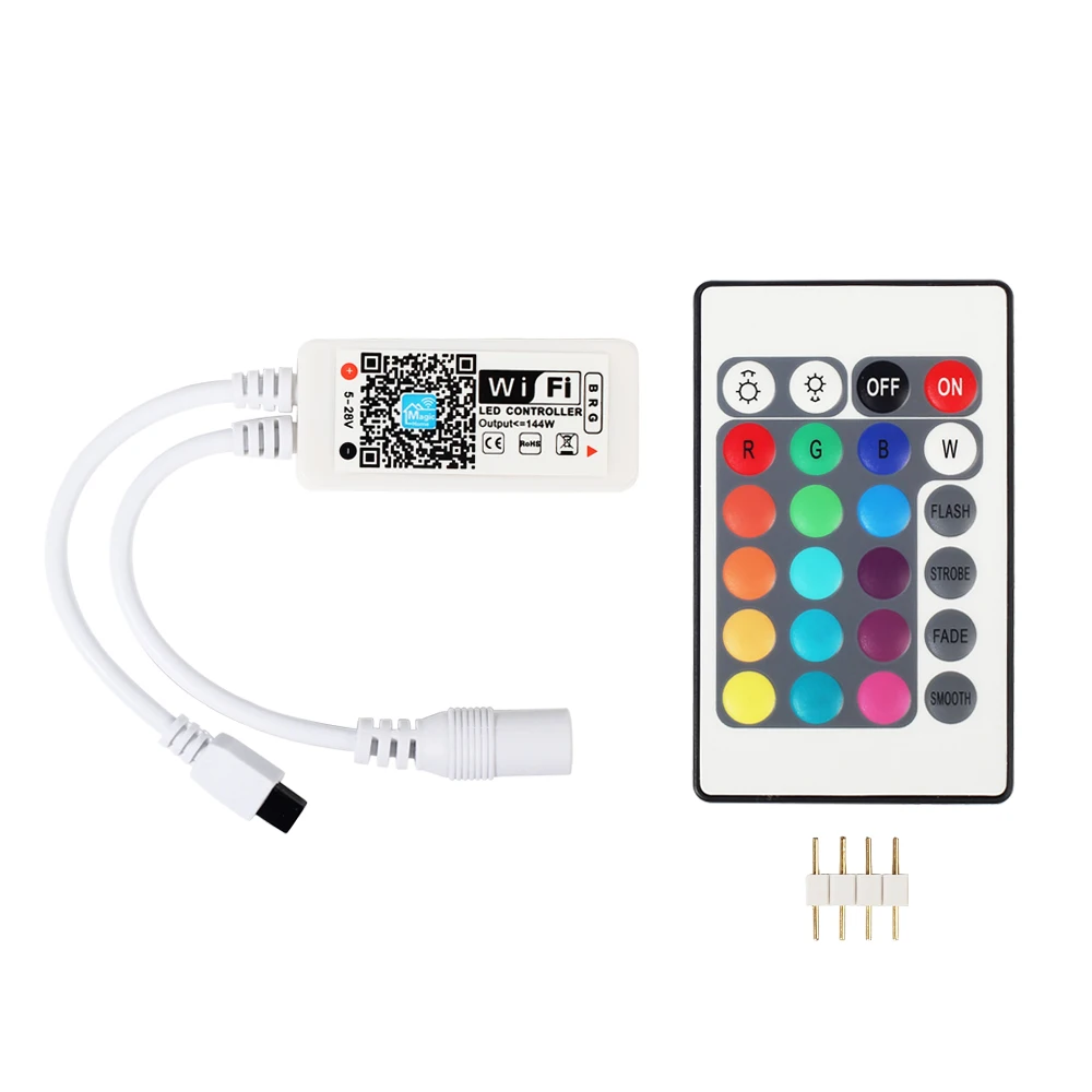 DC12V 5050 Светодиодная лента RGB RGBW RGBWW 60 Светодиодный s/m 5 м с мини Wi-Fi/Bluetooth контроллером и 3A Блок питания Светодиодная лента