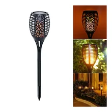 Waterproof Solar LED Lawn Lights Flickering Flame Lamp Torch Light outdoor garden landscape decoration Lighting