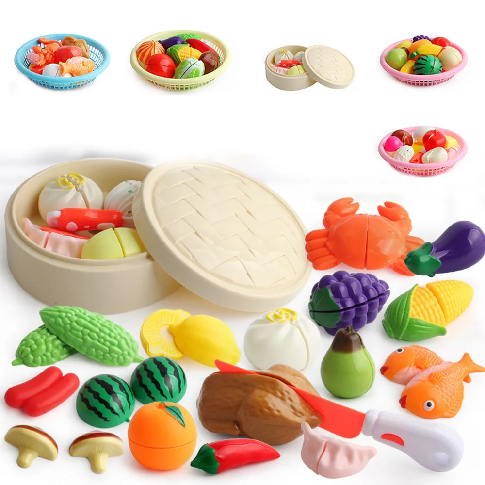 

Cutting Fruit Vegetable Food Pretend Play Children Kids Baby Toy Set Funny Developmental Toys Educational Toys for Children