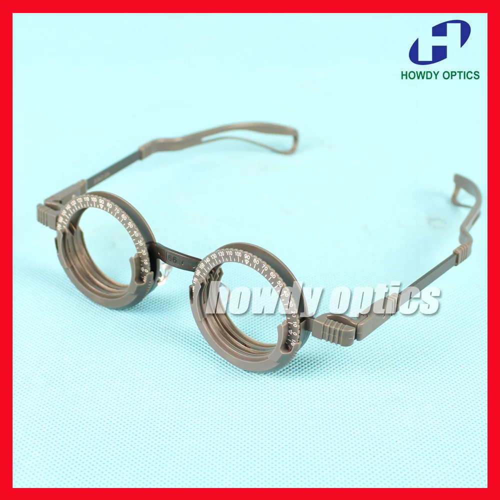 

Titanium trial frame Optical trial lens frame Fixed PD Super light Dark grey color