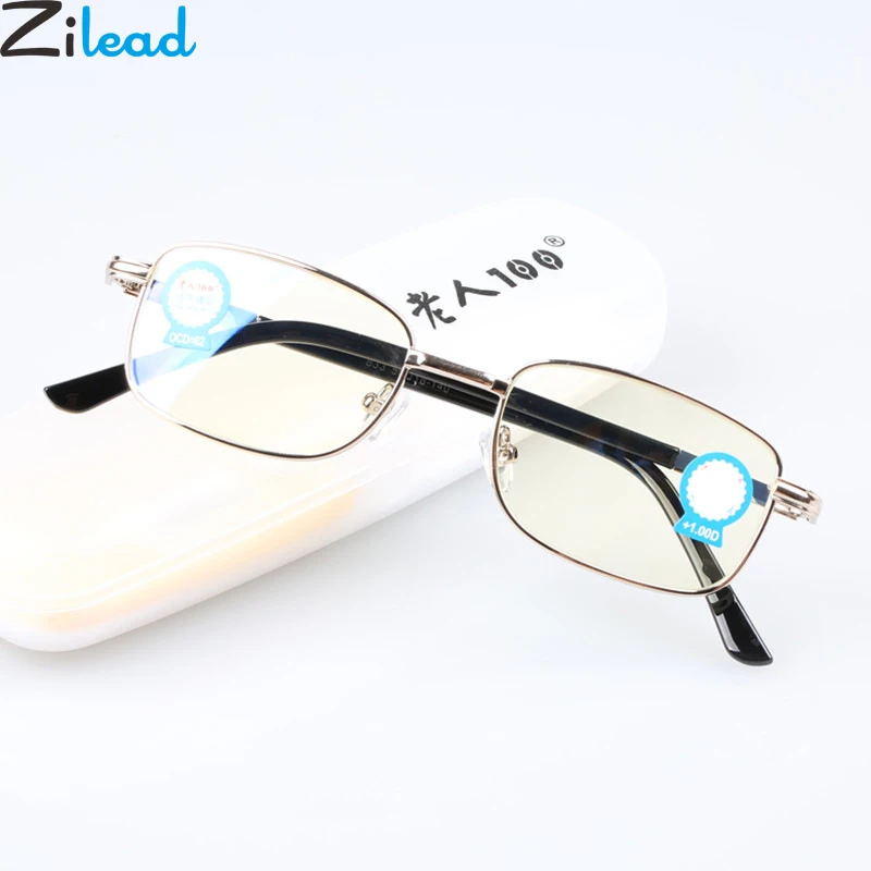 Zilead ультра-светильник, металлический анти-синий светильник, очки для чтения, для женщин и мужчин, прозрачные, анти-радиационные, дальнозоркие очки для родителей, унисекс