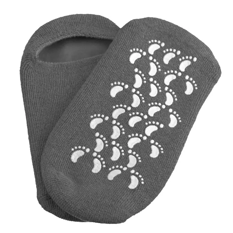 Gray foot cover Многоразовые гель-содержащие спа-носки перчатки увлажняющие отбеливающие отшелушивающие гладкие Руки Уход за ногами для взрослых маска для рук - Цвет: Gray foot cover