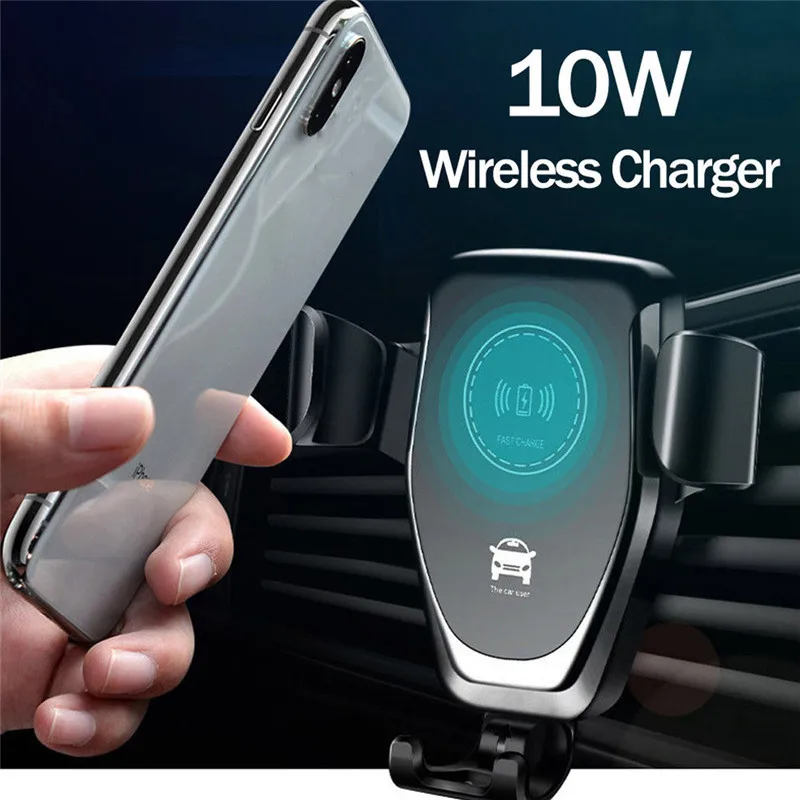 

10W QI Wireless Fast Charger Full Automatic Secure Intelligent Car Mount Firmly Holder Stand For iPhone XS Max Samsung S9#296572