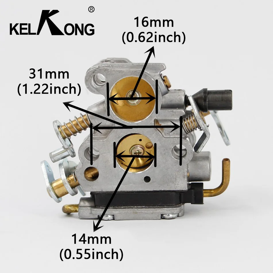 Карбюратор kelkong для бензопилы Husqvarna 235 240 235e 236 236e 240e 574719402 545072601 с винтовым инструментом праймер лампы топливного фильтра