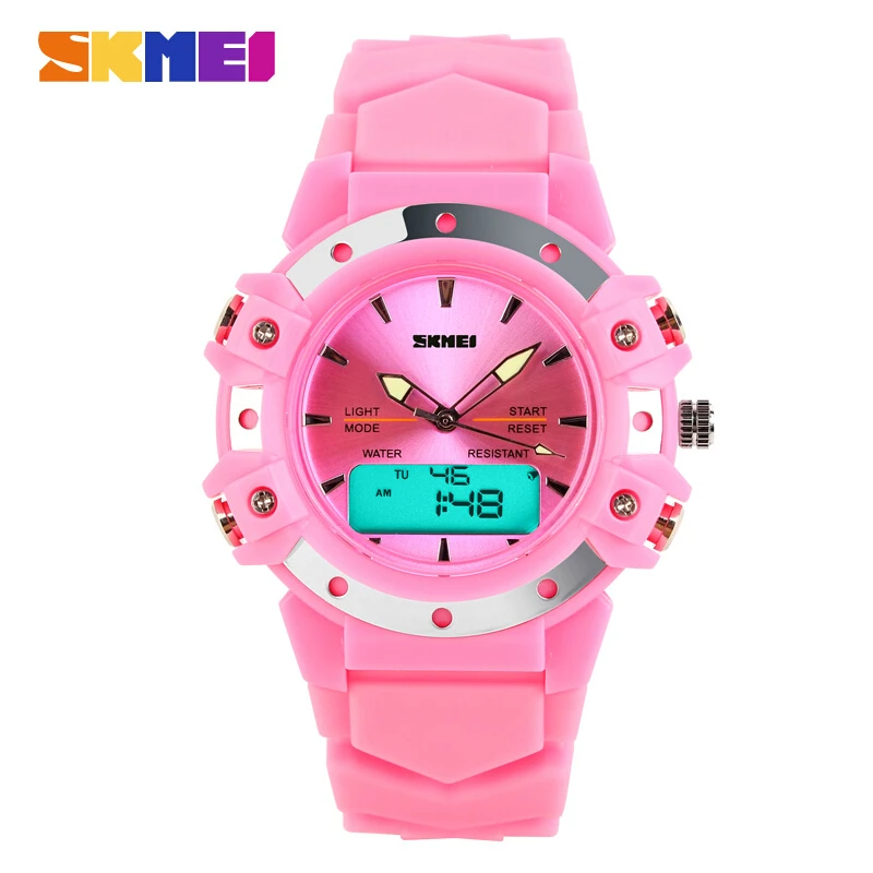 Goede Skmei casual horloges digitale amp; analoge multifunctionele quartz horloge 30 m waterdicht student sport horloges voor vrouwen mannen klok
