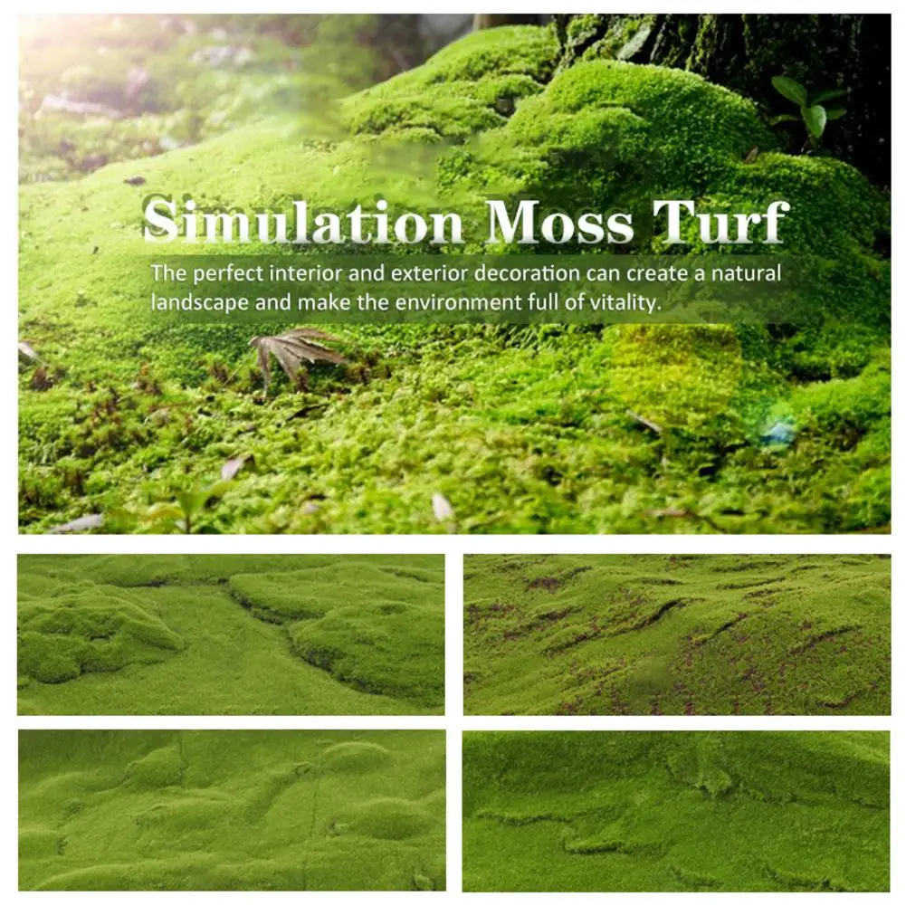 

Simulated Moss Lawn 1Mx1M Mini Window Garden Simulation Plant Decoration Wedding Festival Outdoor Eternal Moss