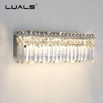 Simple Crystal Wall Lamp Modern Home Deco Lighting Bedroom Crystal Wall Light Luxurious K9 Crystal Wall Sconce Contains LED Bulb Simple Crystal Wall Lamp Modern Home Deco Lighting Bedroom Crystal Wall Light Luxurious K9 Crystal Wall Sconce Contains LED Bulb