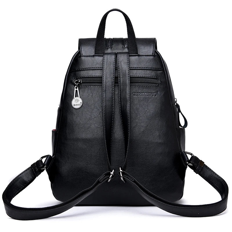 Женский кожаный рюкзак, женская модная школьная сумка, сумка на плечо, высокое качество, синие рюкзаки, Прямая поставка