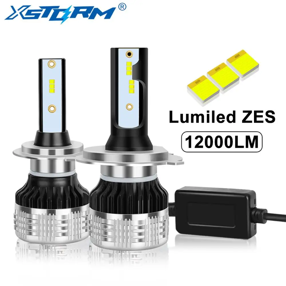 Автомобильные фары H4 Led H7 H1 H11 H8 H3 HB4 HB3 H27 880 881 с Lumileds чипы ZES Canbus 80 Вт 12000LM авто лампа