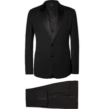 2017 fall classic black wool with silk satin face man’s tuxedo suit custom tailor made man’s MTM wedding suit 2018 VA