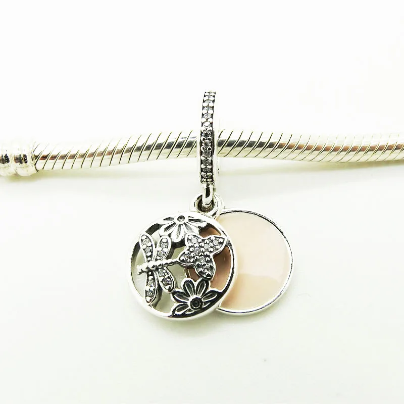 

Pandulaso Sterling Silver Jewelry Springtimne Butterfly Charms For Jewelry Making FitsSnake Chain Bracelet & Bangle Woman DIY