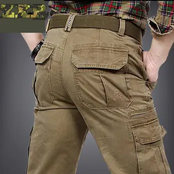 

High Quality Men Trousers Military Army Cargo Pants With Pocket Cotton Casual Loose Baggy Army Bombe Tactical Pants