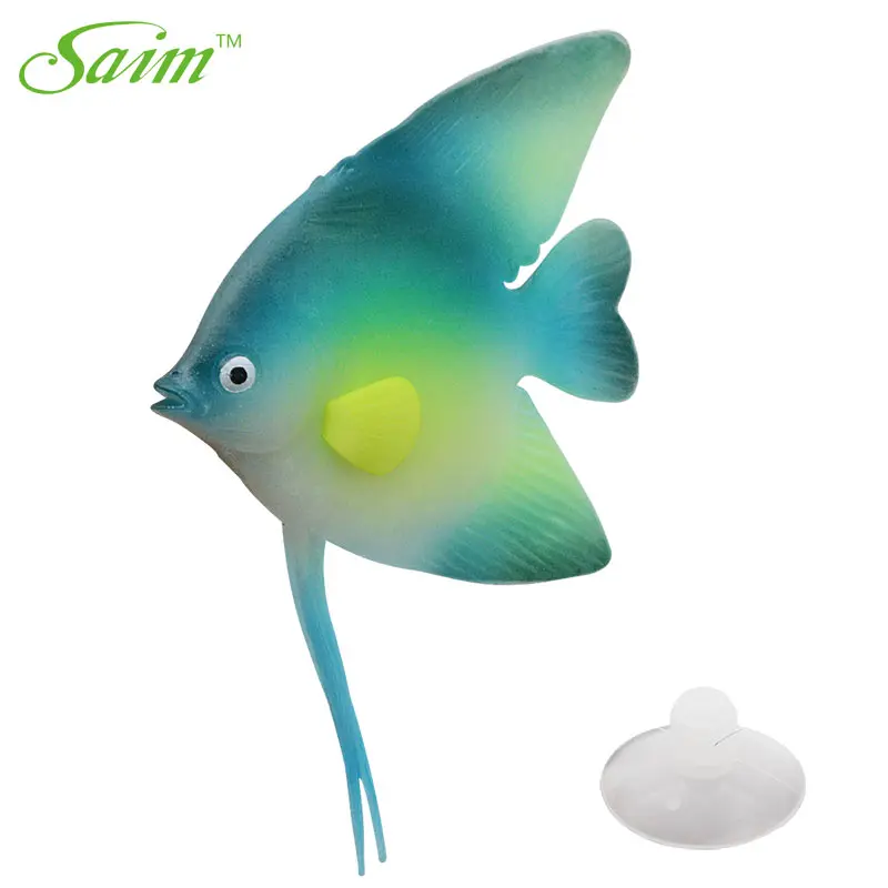 green folating fish
