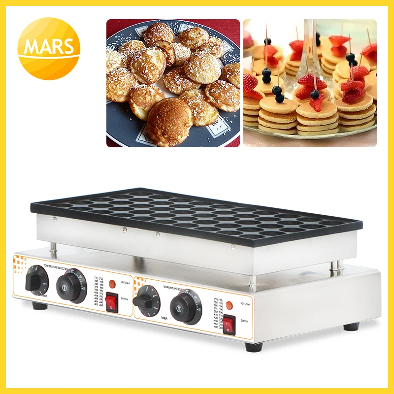 Commercial 110V 220V 50 Holes Dutch Poffertjes Pancake Maker Mini Crepe Machine, Mini Pancake