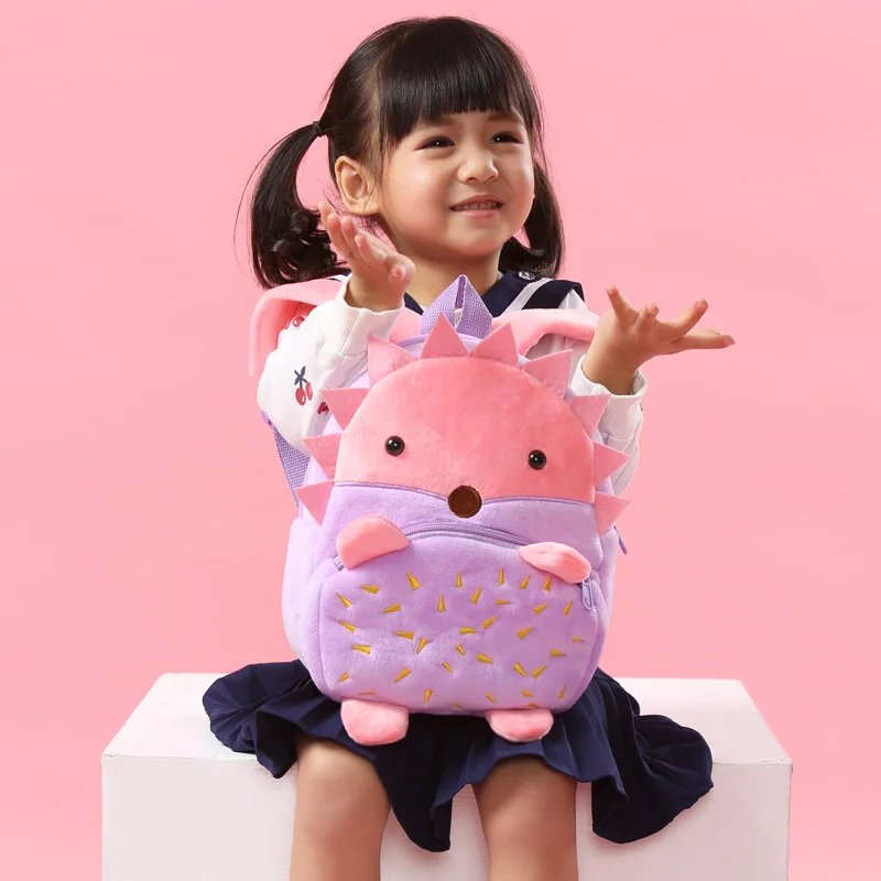 2018 модные школьные сумки Ежик Mochila Infantil молнии для девочек милые фиолетовый