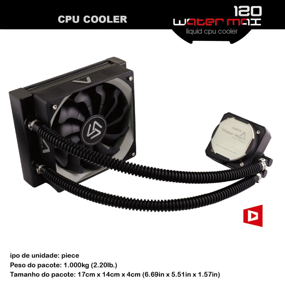 Prix pour ALSEYE d'eau de refroidissement 120mm ventilateur cpu cooler radiateur TDP 280 W en aluminium radiateur refroidisseur d'eau cpu ventilateur pour ordinateur e5450/i7 6400 t Prix pour ALSEYE d'eau de refroidissement 120mm ventilateur cpu cooler radiateur TDP 280 W en aluminium radiateur refroidisseur d'eau cpu ventilateur pour ordinateur e5450/i7 6400 t