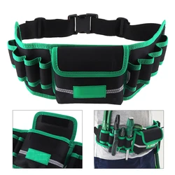 Sac à outils en toile multifonction Durable et étanche, sac à ceinture, pochette pour outils de réparation d'électricien, organisateur avec 8 trous 1 poche 