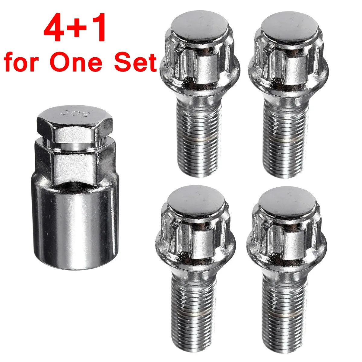 5 PCS New M14x1.5 (35mm) Liga Roda Bloqueio Lug Nuts Parafusos de Travamento de Segurança para