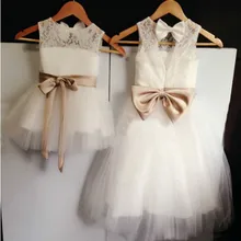 Новинка года, Платья с цветочным узором для девочек вечерние бантом и поясом, праздничное платье с дырками, пышное платье на свадьбу для маленьких девочек, детское платье