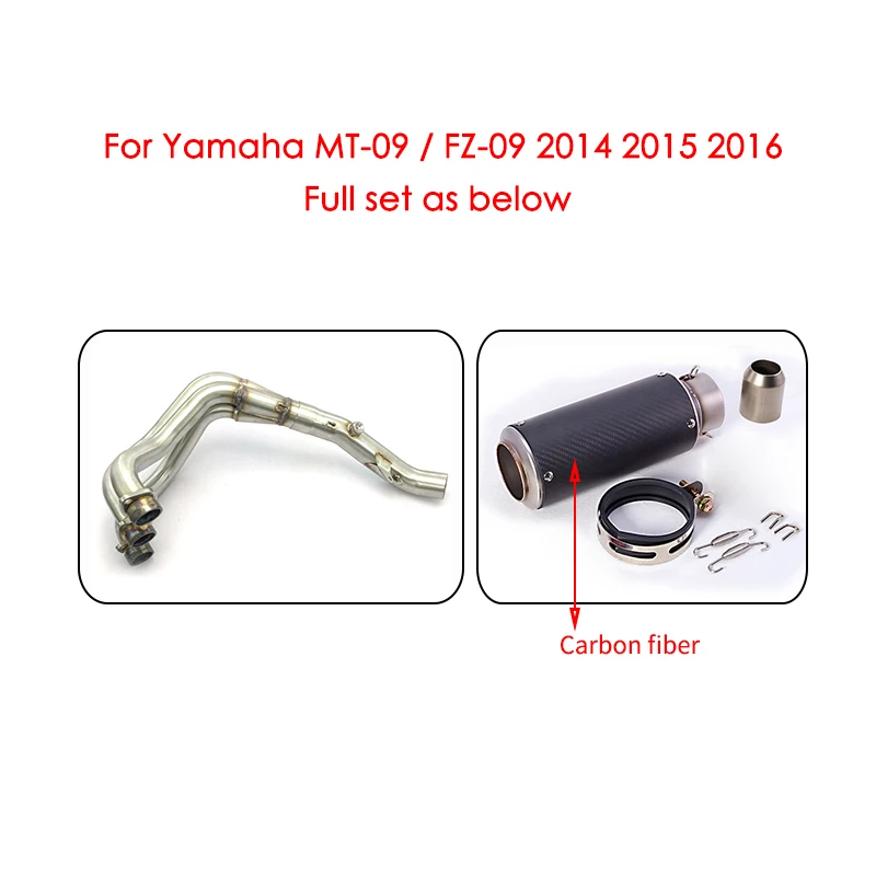 MTCLUB для Yamaha MT 09 FZ MT09 2014 2015 2016 мотоцикл изменение глушитель выхлопной связаться