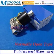 Де агуа valvula Нормально Открытый Тип 2-полосная 2 S серии пер220в 2S400-40 1 1/" нержавеющая сталь Электромагнитный Клапан НЕ для воздуха воды нефти