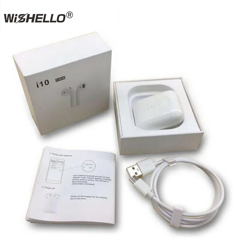 

WiSHELLO i10-tws wireless bluetooth 5.0 Earbuds ture stereo touch wireless Earphones support wireless charger for xiaom