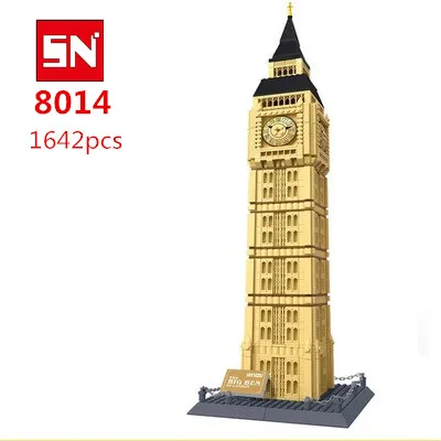 

Free Shipping 8014 1642PCS large Bricks blocks plastic Building block sets educational block toys THE BIG BEN OF LONDON