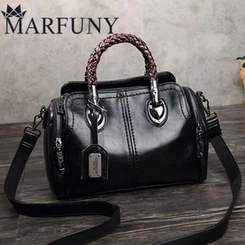 

Brand 2019 Vintage Genuine Leather Women Bags Luxury Designer Handbags Famous Brands Tote Shoulder Bag Ladies Bolsa Feminina New