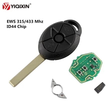 Yiqixin 3 botão keyless entrada ews sistema remoto chave do carro 315/433mhz ID44-PCF7935 chip para bmw mini cooper s r50 r53 2005-2007