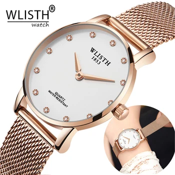 

Wlisth Women Watches Luxury Brand Mesh belt Ladies Quartz Women Watches 2019 Sport Relogio Feminino Montre Femme Wrist Watch