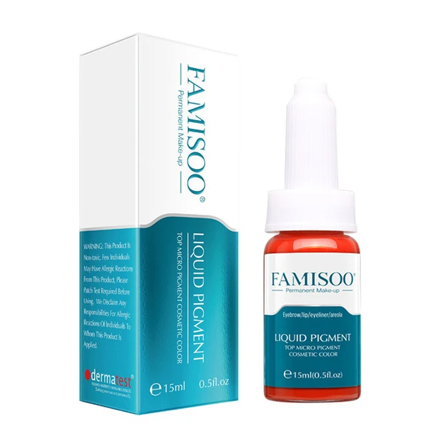 

Famisoo Ruby Red Tatoo microblading Permanent Makeup Liquid Ink Eyebrow Eyeliner Lips Cosmetic Tattoo Ink Pigments For Machine
