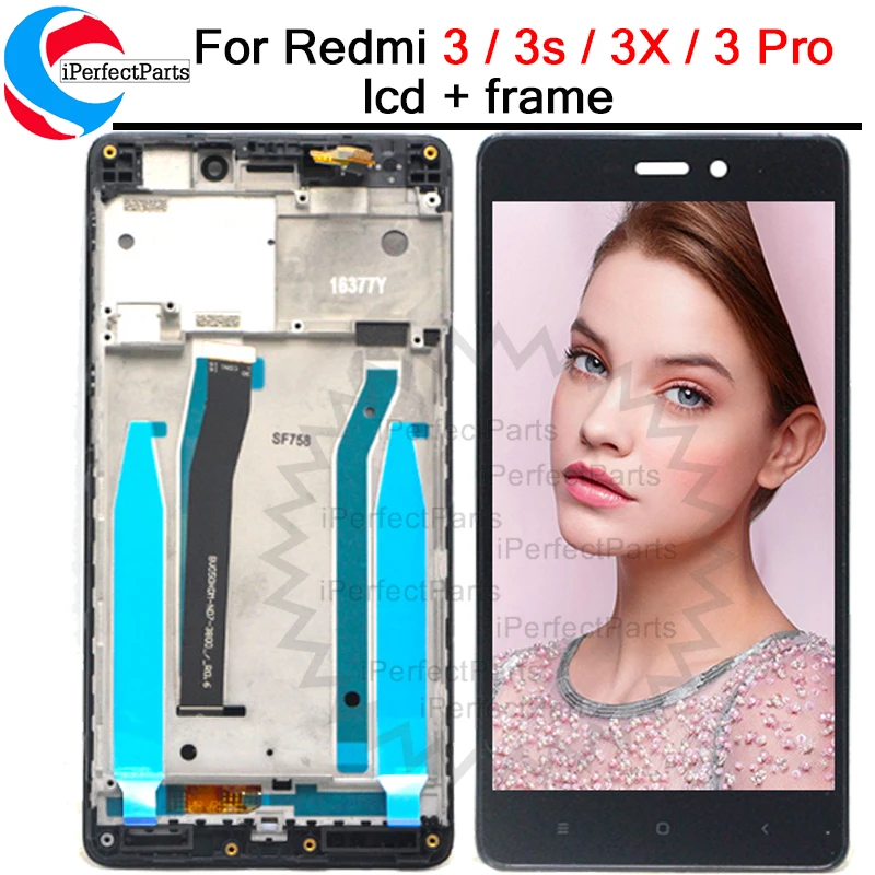 

Xiaomi Redmi 3S LCD Display+Touch Screen Digitizer Assembly With Frame Replacement For Xiaomi Redmi 3S 3x 3 pro LCD