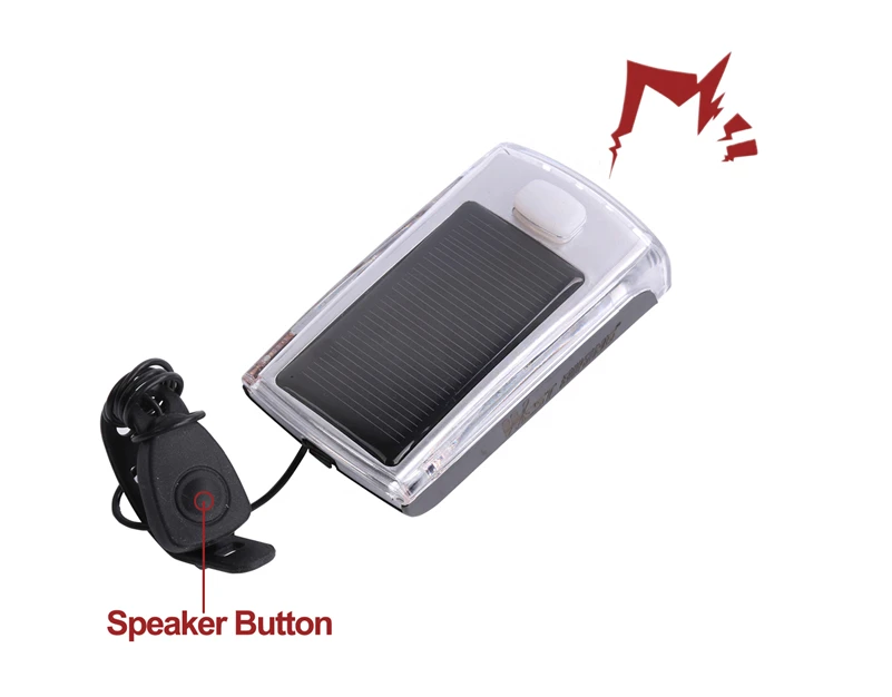 Perfect WEST BIKING Cycling Light LED Speaker Solar Powered Lamp USB Rechargeable Bicycle Front Head Flashlight Bell Riding Bike Lights 4