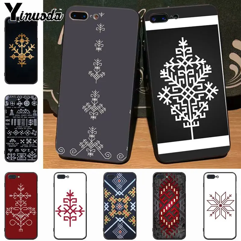 

Yinuoda Latvian Ethnic Sun Tree Luxury Fashion 2D Phone Case for iPhone 7plus 6S 7 8 8Plus X 5S 11pro case cover