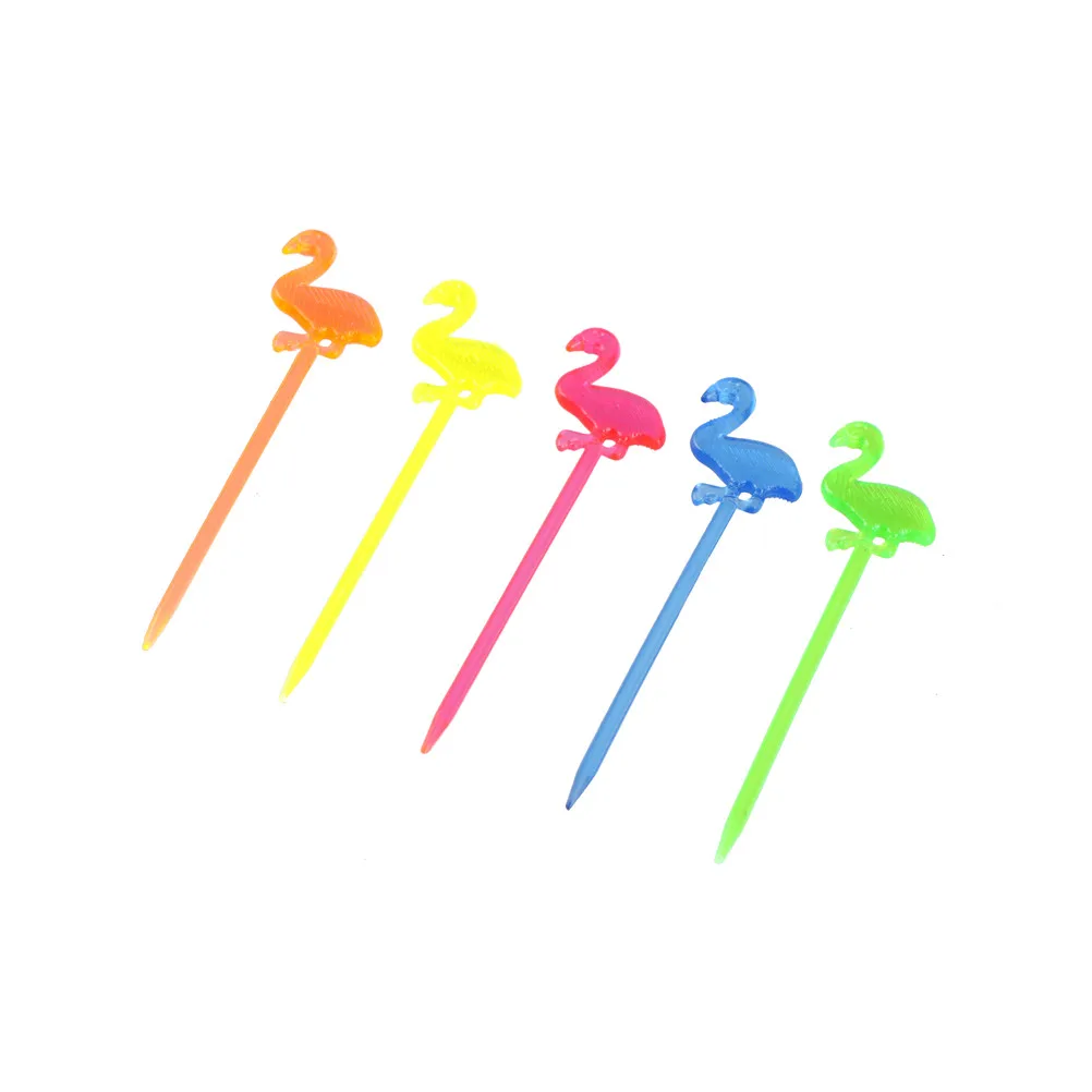 

Party Supplies 50 Pieces Flamingo Food Picks Buffet Cupcake Fruit Fork Cake Dessert Salad Sticks Cocktail Toothpick Skewer